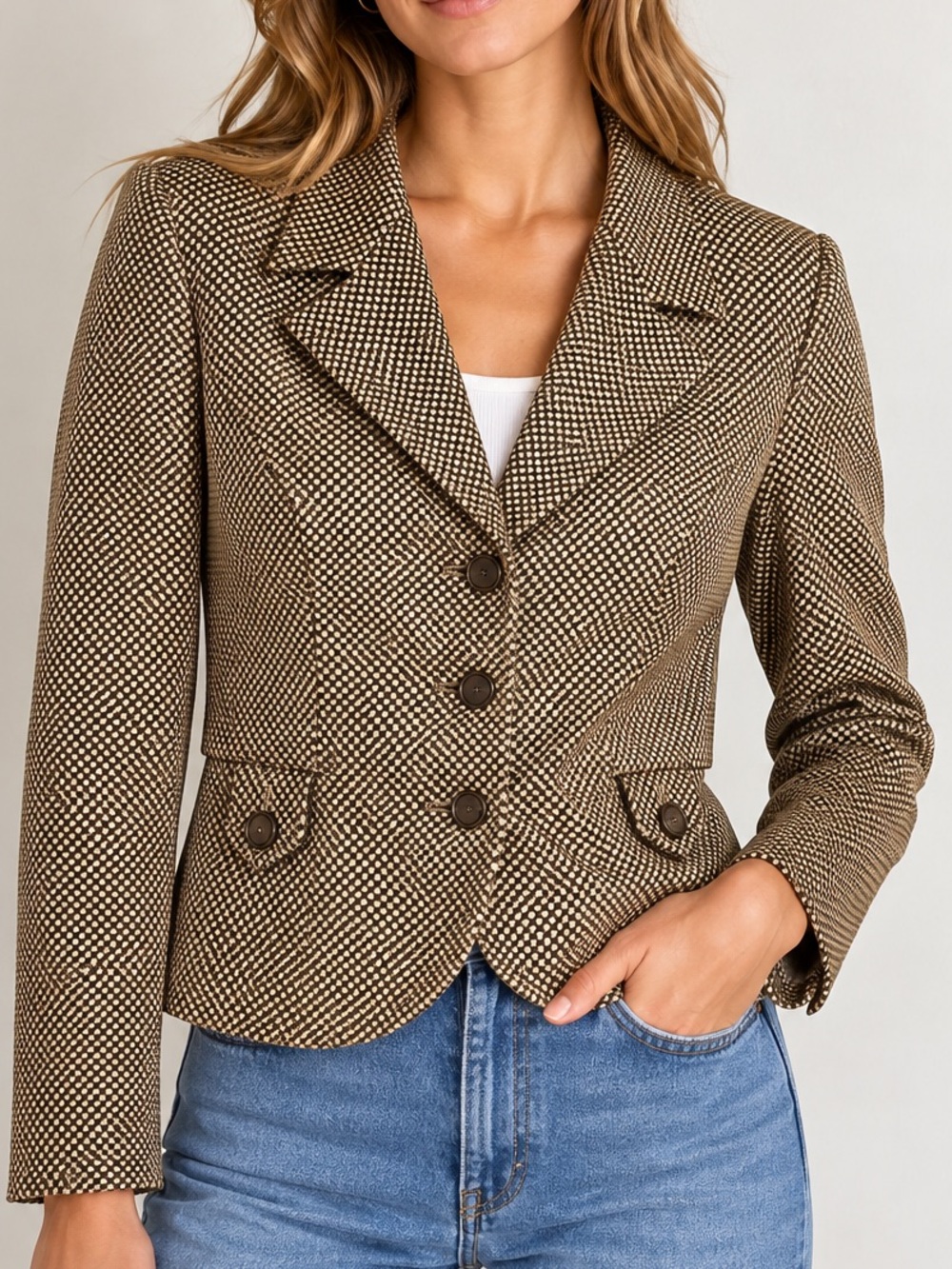 Vintage Sweet Suit Polyester Suit Jacket